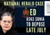 Another delay in deposing Sonia Gandhi by the ED. Health cited as the reason.