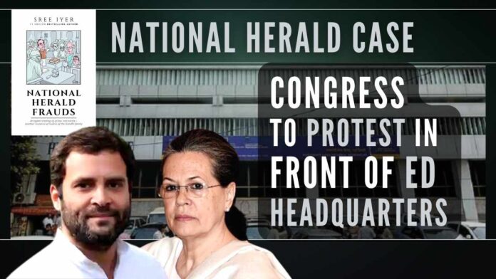 By protesting, is Congress Party agreeing that it was OK for the Gandhis to steal the assets of a 2000 cr enterprise and now putting at risk the party itself?