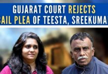 Ahmedabad Principal Judge (City Civil and Sessions Court) D.D. Thakkar rejected the bail plea of both Setalvad and Sreekumar