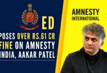 The ED had initiated investigation under FEMA on the basis of information that Amnesty International, UK, had been remitting huge amount of foreign contributions through its Indian entities