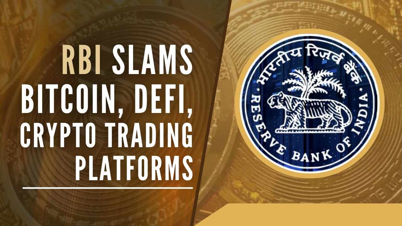 RBI slams unbacked crypto assets, stablecoins, DeFi and crypto trading  platforms - PGurus