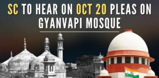 In a sign that the Apex Court wants to speed up matters, it has set Oct 20th as the date for hearing all pleas on the Gyanvapi Mosque