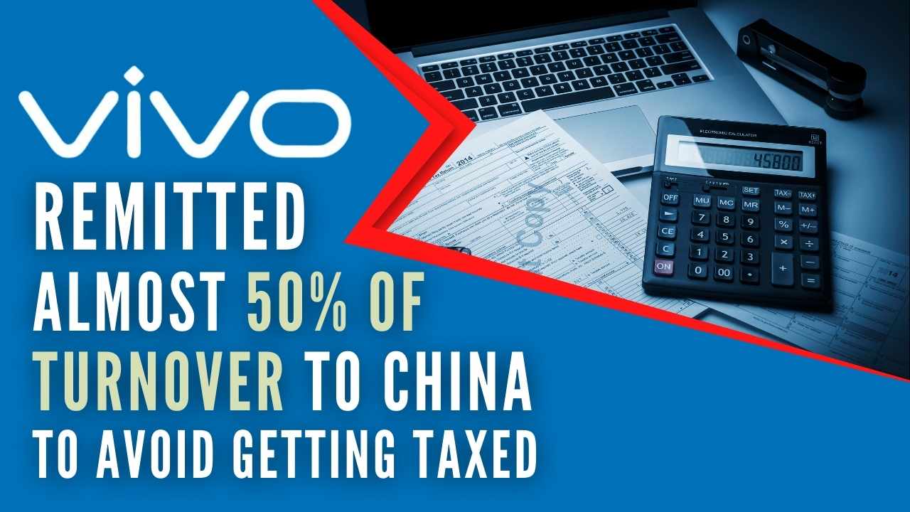 Chinese smartphone giant Vivo remitted huge sums to evade tax in India.