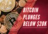 On Sunday, it was hovering around $19,975 per digital coin which is more than a 60 percent drop in its value
