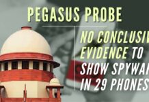 The Pegasus panel in a report submitted in the SC said there was no conclusive evidence to show the presence of Pegasus spyware infected 29 phones scanned by it