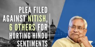 A new political storm erupted in the state of Bihar after CM Nitish Kumar took a Muslim Minister from his Cabinet to Vishnupad temple in Gaya which bars entry of non-Hindus