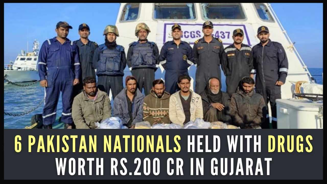 गुजरात के तट पर 200 करोड़ रुपये मूल्य का मादक पदार्थ बरामद, छह पाकिस्तानी नागरिक पकड़े गए
