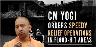 Yogi govt sends relief materials to stranded people in 1,111 flood-affected villages spread across 18 districts of UP