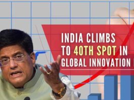 Commenting on the rankings, Commerce and Industry Minister Piyush Goyal said that "India innovating like never before"