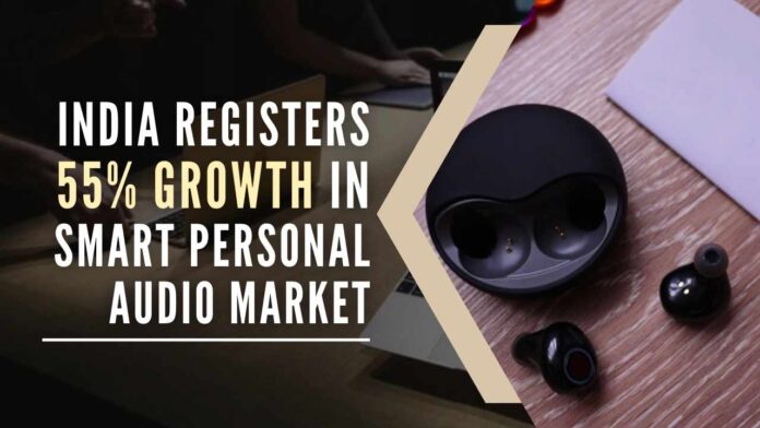 India is the world's third largest smart personal audio market with increased shipments by a massive 55%