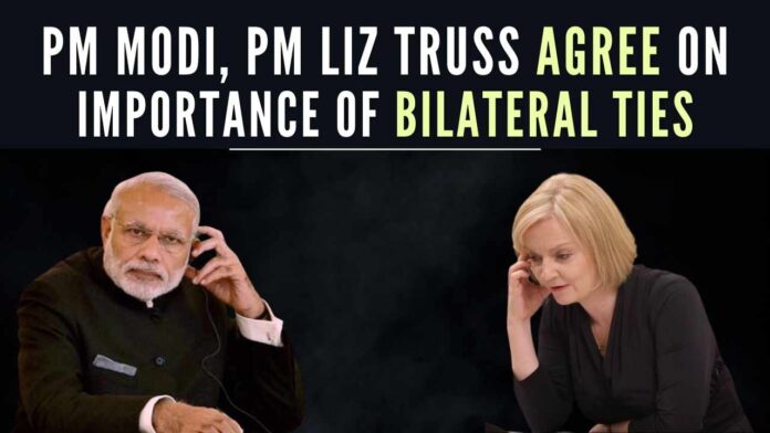 PM Modi and UK PM Liz Truss agreed on the ‘vital importance’ of bilateral ties in a phone call on Saturday