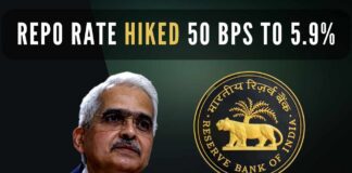 RBI has hiked the repo rate by 50 basis points to 5.90%, the fourth straight increase in the current cycle, to tame sustained above-target retail inflation rate
