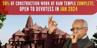 Ram temple will be opened to devotees in Jan 2024 after the installation of idols of Ram Lalla in the sanctum sanctorum of the shrine on the festival of Makar Sankranti, said Champat Rai