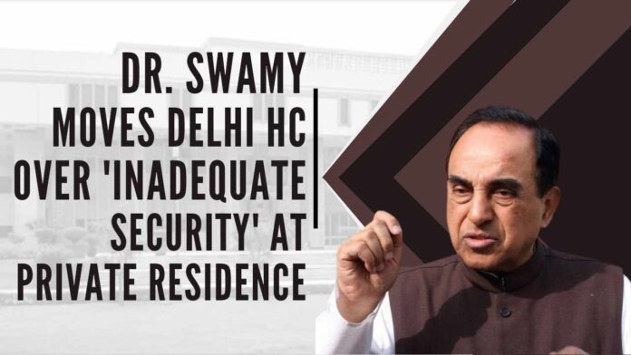 Dr. Swamy's counsel submitted that the Centre, during the hearing of an earlier plea by Swamy seeking re-allotment of his government accommodation, had assured continued security, but no such arrangements have been made