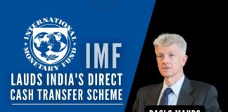 IMF lauded India's deployment of a direct cash transfer scheme by calling it a "logistical marvel" and said that there is a lot to learn from India