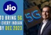 Reliance Jio will roll out standalone 5G services in select cities in the country by Diwali
