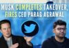 Twitter CEO Parag Agrawal and finance chief Ned Segal have left the company’s San Francisco headquarters