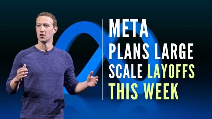 Facebook-parent Meta will become the latest tech firm to scale back its workforce, with plans to lay off thousands of employees this week, Wall Street Journal reported