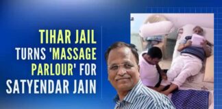 Addressing a press conference, Delhi BJP showed CCTV footage of jailed Satyendar Jain enjoying a massage by the jail officers