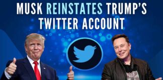 Trump’s account reappeared on Twitter after a poll run by Elon Musk showed narrow support for his reinstatement