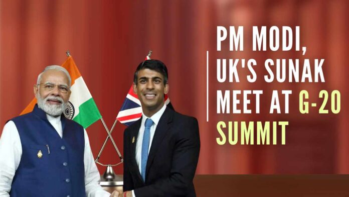 PM Modi, Rishi Sunak’s first meeting since Sunak assumed office last month