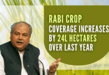 Area coverage reported under wheat is 152.88 lakh hectares as compared to 138.35 lakh hectares YoY