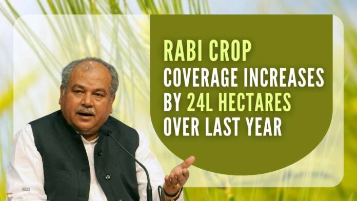 Area coverage reported under wheat is 152.88 lakh hectares as compared to 138.35 lakh hectares YoY