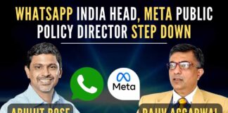 WhatsApp's India head Abhijit Bose and Meta India's Director of Public Policy Rajiv Aggarwal stepped down from their positions on Tuesday