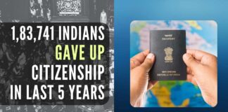 The written reply also informed about the number of foreign nationals except those from Bangladesh, Pakistan, and Afghanistan who took Indian citizenship in the last few years