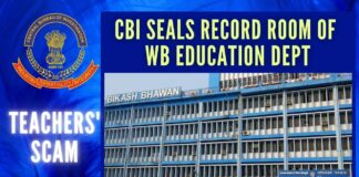 A team of CBI officials searched the state education minister's office situated on the 5th floor of the building, in a late evening operation on Friday