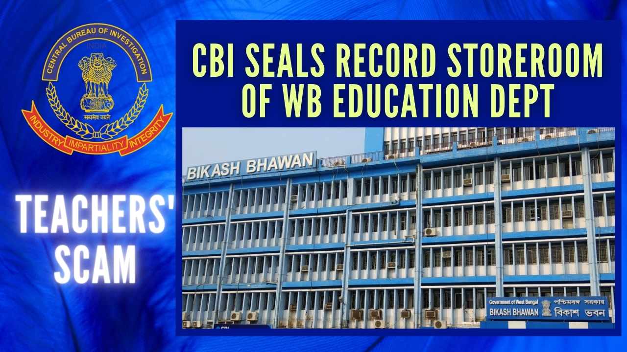 A team of CBI officials searched the state education minister's office situated at 5th floor of the building, in a late evening operation on Friday