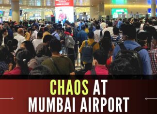 Massive crowds of passengers were seen sitting or moving around in Terminal 2 due to the systems glitch