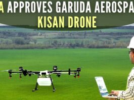 Garuda Kisan Drone is now eligible for Rs.10 lakh unsecured loan from Agri Infrastructure Fund at 5% and 50-100% subsidy from the Govt