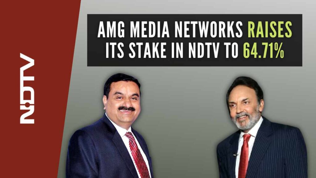 AMG Media Networks Ltd Raises its Stake in NDTV to 64.71