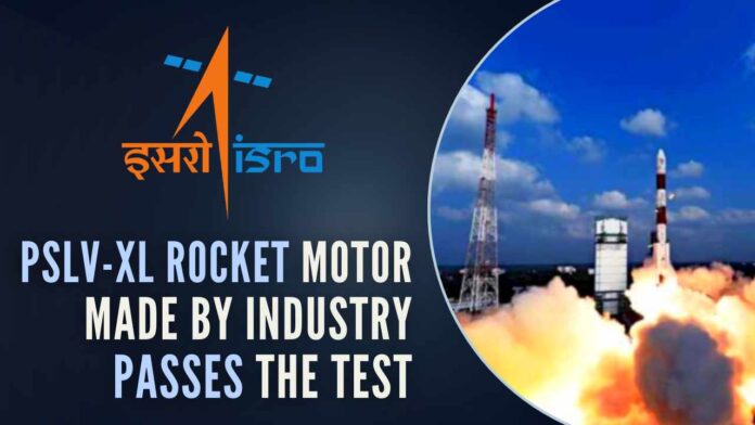 Indian space agency tests booster motor PSOM-XL in Sriharikota