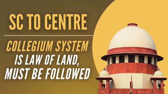 SC was hearing a contempt petition filed by the Advocates Association of Bangalore against the Centre for breaching the timeline for judicial appointments