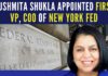 Sushmita Shukla together with Bank's President & CEO will establish, communicate, and execute strategic direction of the organization