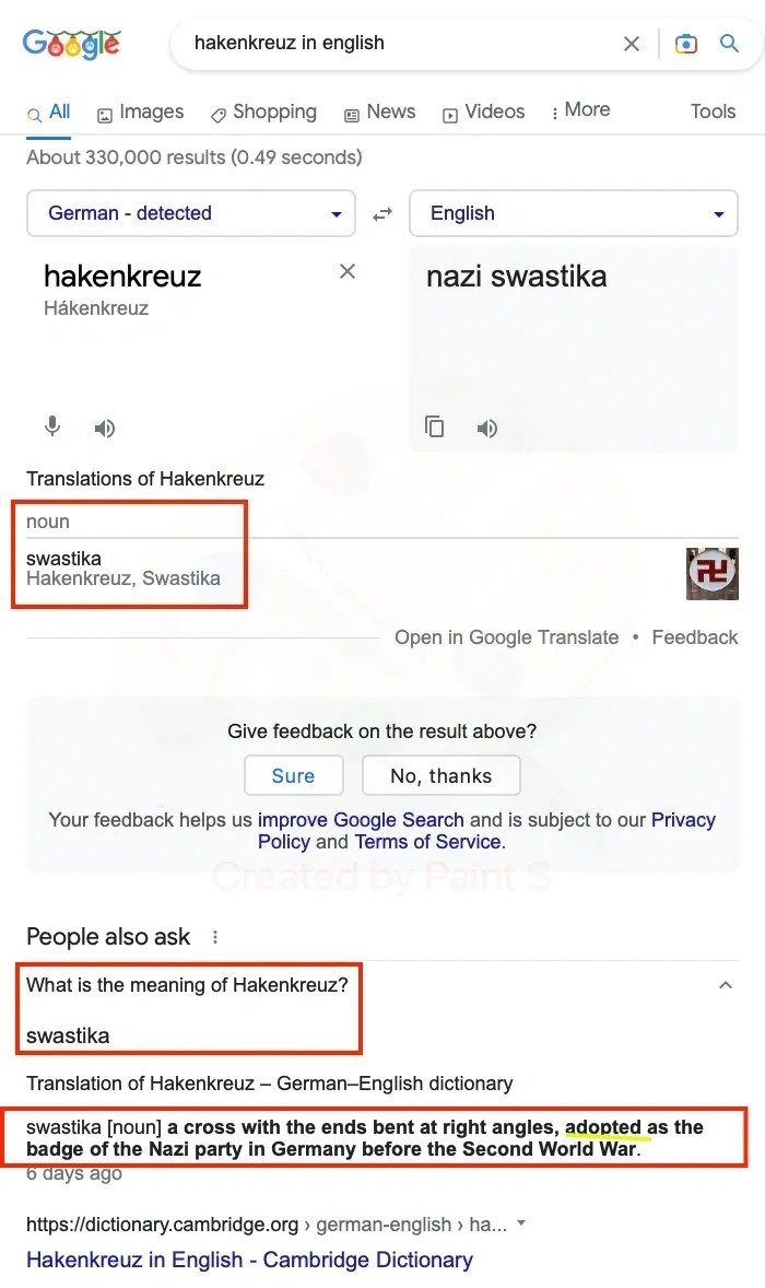 HakenKreuz ≠ Swastika