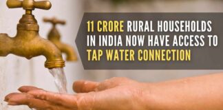 As on January 18, 2023, 11,00,48,468 tap connections to rural households have been provided, which is 56.85 percent of the mission's target
