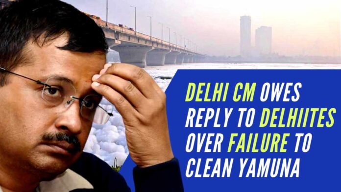 CM Kejriwal owes a reply to the people of Delhi over his government's failure to clean Yamuna and manage drains falling into it, says State BJP President Virendra Sachdeva