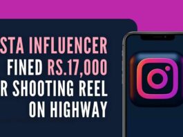 Instagram influencer fined Rs. 17,000 for shooting reel on highway