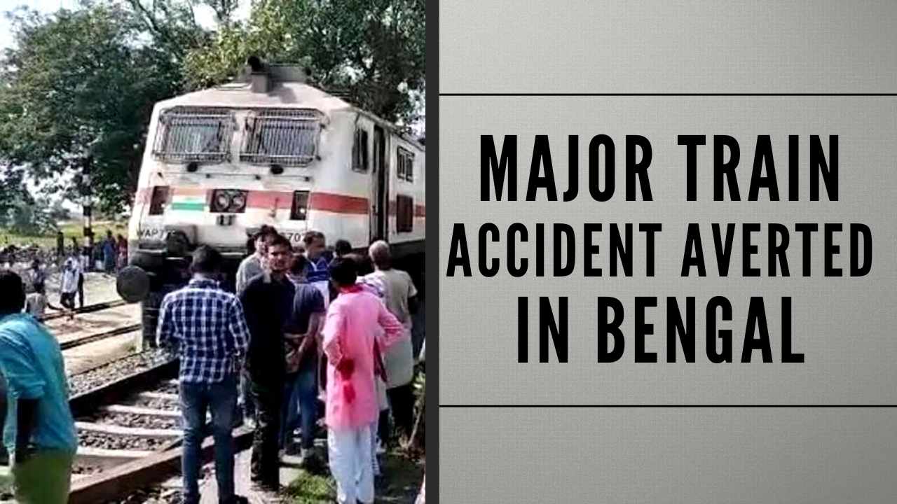 A major train accident was averted in West Bengal on Sunday morning