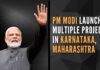 PM Modi travelled to Maharashtra and Karnataka today to inaugurate a key rail and road infrastructure project