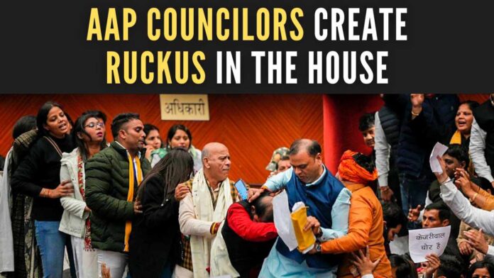 AAP councilors climbed on to the table of the presiding officer, the way they behaved is not expected from any public representative