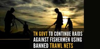 Fisheries dept aided by local police commenced crackdown, 48 fishing boats were booked for using pair trawling nets