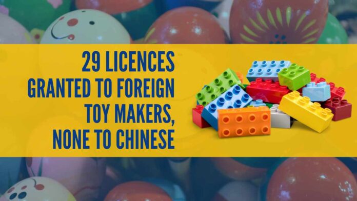 Toy manufacturing units, including foreign manufacturing units exporting toys to India are required to obtain BIS licence for safety of toys