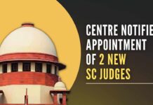 A week after five judges were appointed to the SC, the centre today elevated two more High Court judges to the top court