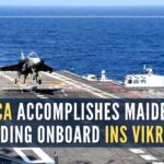 In a statement, the Indian Navy said: “A historical milestone by Indian Navy as Naval Pilots carry out landing of LCA (Navy) onboard INS Vikrant.”