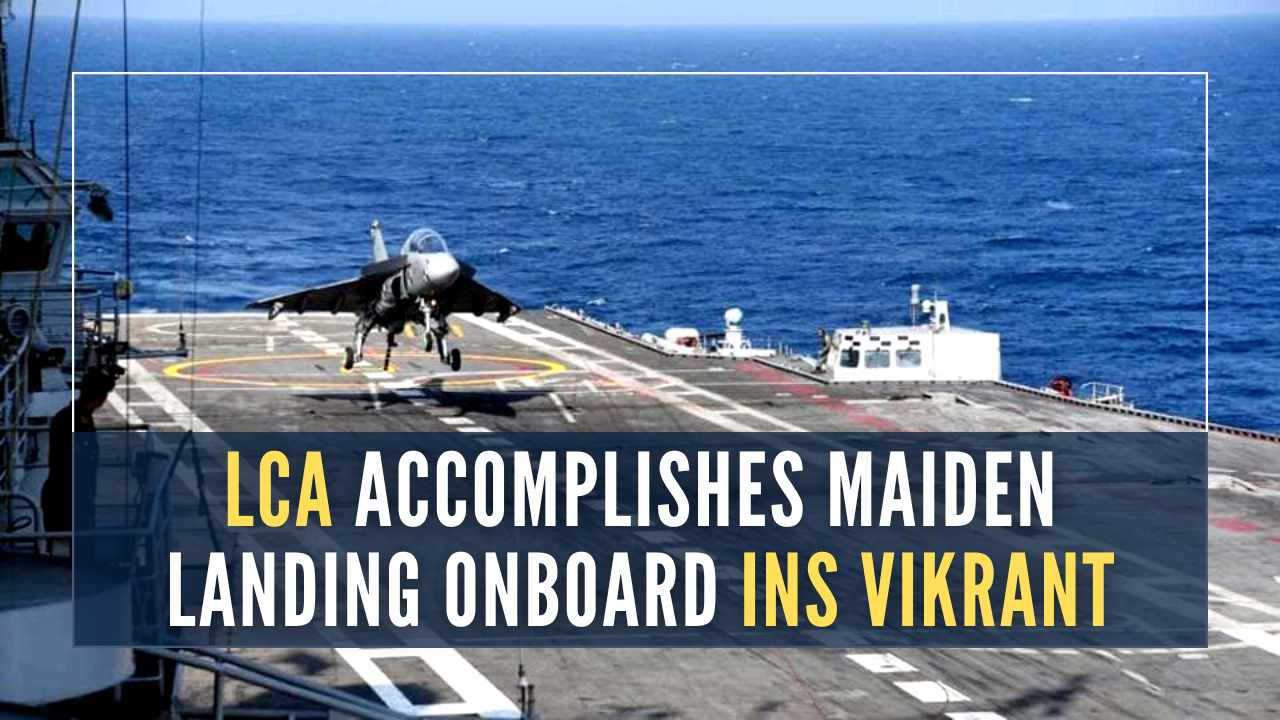In a statement, the Indian Navy said: “A historical milestone by Indian Navy as Naval Pilots carry out landing of LCA (Navy) onboard INS Vikrant.”