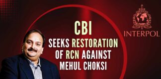 Why did the Interpol drop Choksi from its Red Corner Notice?